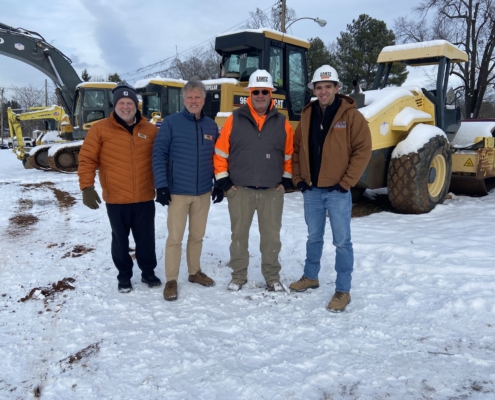 Lantz Construction attends the groundbreaking ceremony for Oak View National Bank