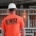 Lantz branded t-shirt on a construction worker